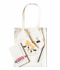 Комплект "White": сумка-шоппер, скетчбук, карандаш, ластик и зажим