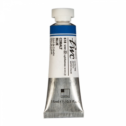 Акварельная краска "Pwc" 618 синий кобальт 15 мл