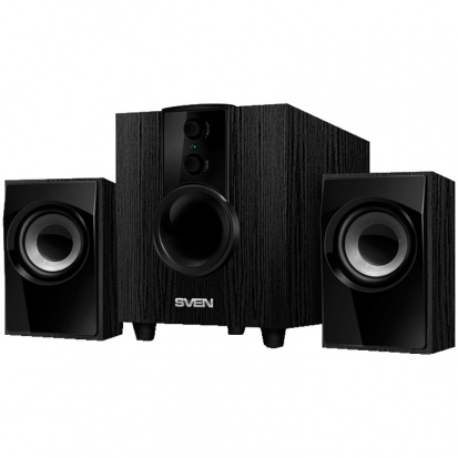 Колонки MS-107, 2*2.5W+Subwoofer 5W, деревянный корпус, черный