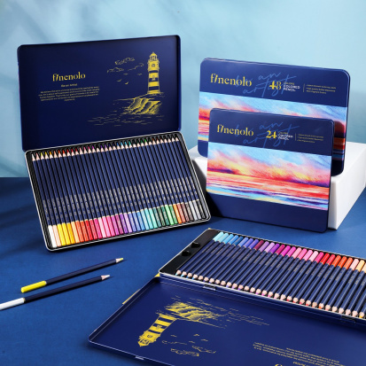 Набор цветных карандашей Finenolo 72 цвета в металлическом пенале