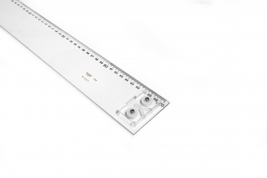 Рейсшина пластиковая, прозрачная 70см