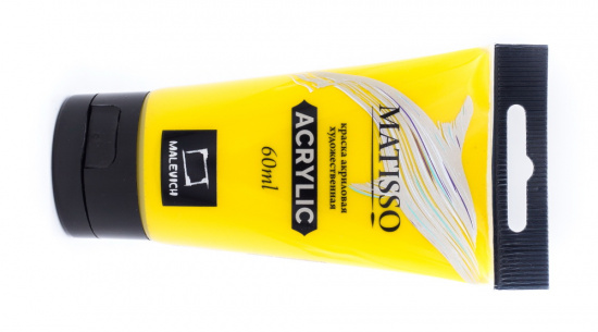 Акриловая краска "Matisso", желтый светлый, 60 мл