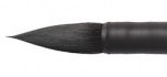 Кисть "Aqua Black round", имитация белки круглая, обойма soft-touch, ручка короткая черная №12