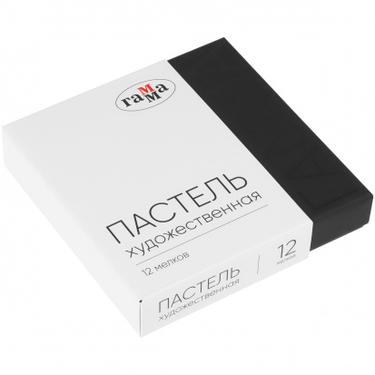 Пастель художественная, 12 цветов, картон. упак.