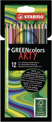 Набор цветных карандашей "Greencolors Arty", 12цв в картоне