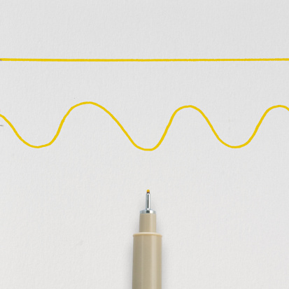 Ручка капиллярная "Pigma Micron" 0.45мм, Желтый