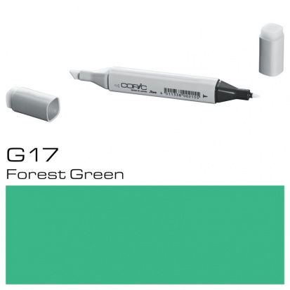 Маркер спиртовой двусторонний Copic "Classic", цвет №G17 зеленый лес