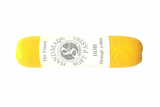 Пастель сухая мягкая круглая ручной работы №103, оранжево-желтый