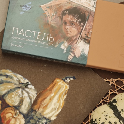 Пастель художественная, 24 цвета "Портрет", картон. упак
