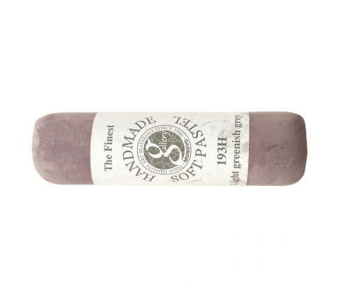 Пастель сухая мягкая круглая ручной работы №193, светло-зеленовато-серый