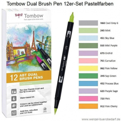 Набор маркеров "Abt" 12 pastel colors (пастельные тона) 12 шт.