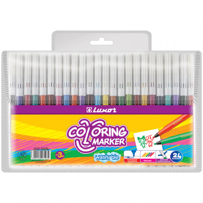 Фломастеры "Coloring", 24цв., смываемые, ПВХ