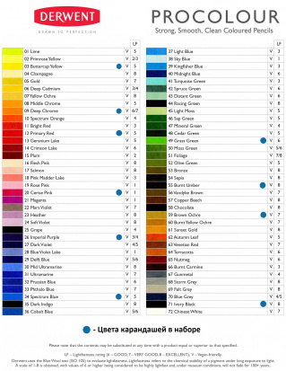 Набор цветных карандашей "Procolour", 16 предметов в пенале бумажник