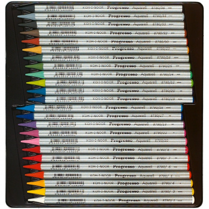 Набор карандашей акварельные "Progresso Aquarell", 24цв., метал.пенал Набор карандашей акварельные "Progresso Aquarell", 24цв., метал.пенал