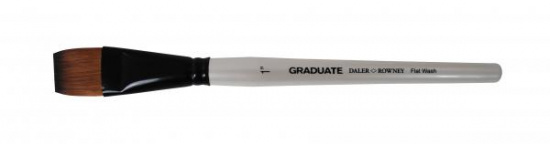 Кисть синтетика "Graduate" плоская короткая ручка № 1"