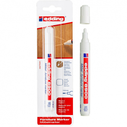 Маркер для мебели "8900" чисто белый 