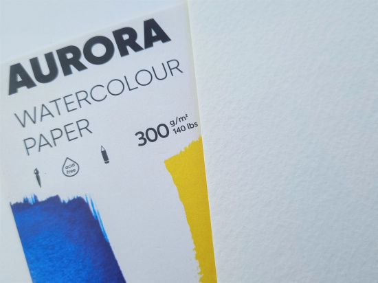 Бумага для акварели Aurora Rough 54x78см 300 г/м² 100% целлюлоза, 3л