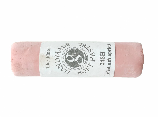 Пастель сухая мягкая круглая ручной работы №248, средний абрикос