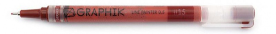 Ручка капиллярная Graphik Line Painter №15 красно-коричневый