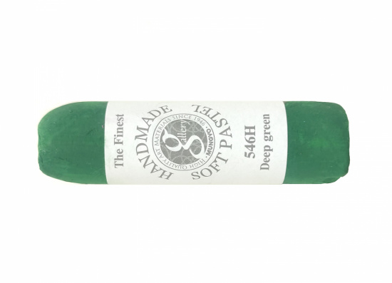 Пастель сухая мягкая круглая ручной работы №546, темно-зеленый