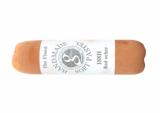 Пастель сухая мягкая круглая ручной работы №188, красная охра