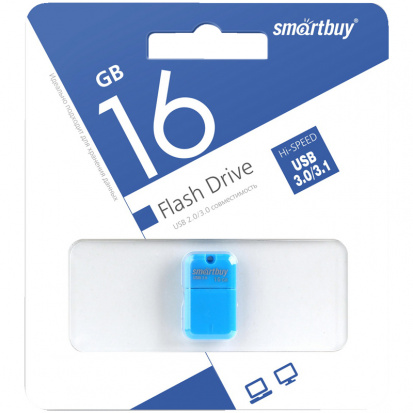 Память "Art" 16GB, USB 3.0 Flash Drive, синий