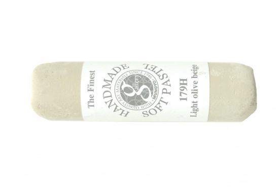 Пастель сухая мягкая круглая ручной работы №179, светлый оливково-бежевый