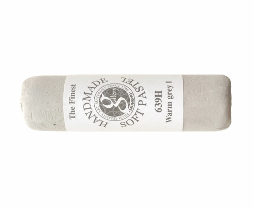 Пастель сухая мягкая круглая ручной работы №639, тёплый серый I