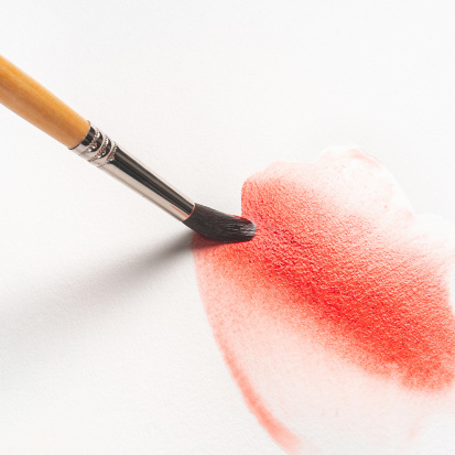 Кисть "Красный Художник" Белка круглая, длинная ручка №1 