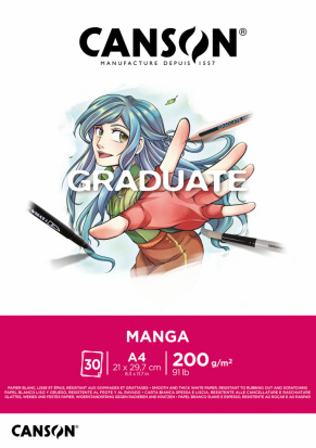 Склейка "Graduate", Manga, 30л, A4, 200г/м2