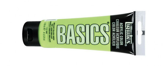 Краска акриловая "Basics", туба 118мл, №840 желто-зеленый яркий 