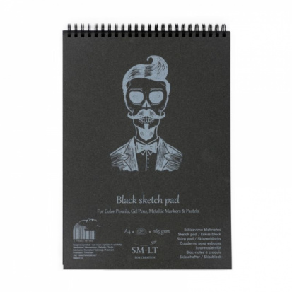 Альбом "Authentic Black" А4 30л 165 г/м2 черный, спираль