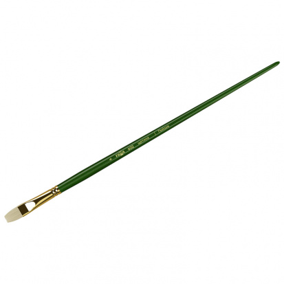 Кисть художественная "Пейзаж", щетина, плоская удлиненная, длинная ручка №6 Кисть художественная "Пейзаж", щетина, плоская удлиненная, длинная ручка №6