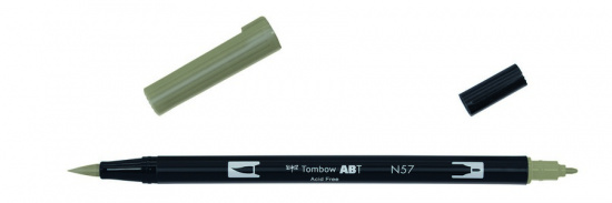 Маркер-кисть "Abt Dual Brush Pen" N57 теплый серый 5
