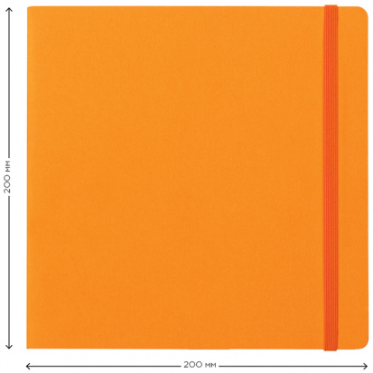 Скетчбук для акварели 18л., 200*200 Greenwich Line, оранжевый, 100% хлопок, 200г/м2, на резинке