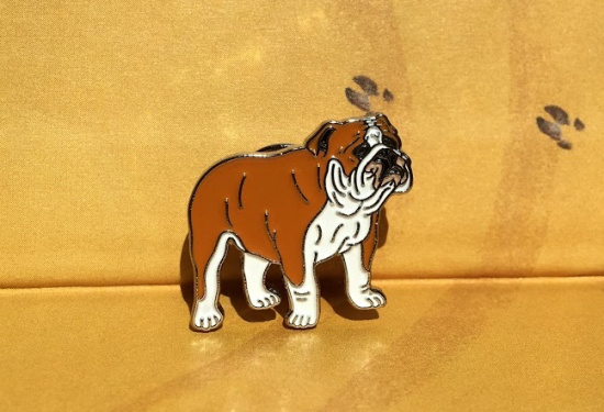 Значок эмалированный, Бульдог Значок эмалированный, Бульдог