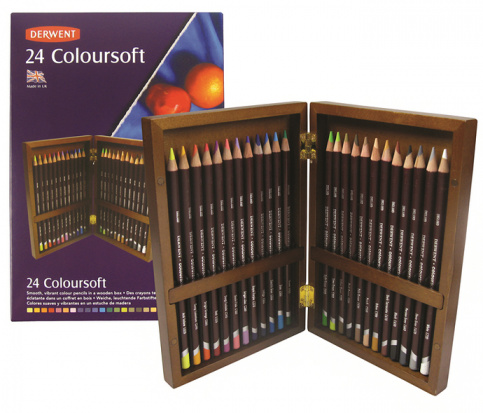 Набор цветных карандашей "Coloursoft" 24 цв. в дереве
