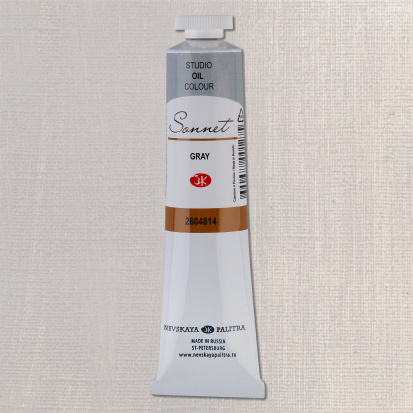 Масляная краска "Сонет", серая 46мл