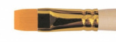 Кисть синтетика плоская, длинная ручка "1322" №30 для масла, акрила, гуаши, темперы