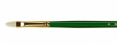 Кисть художественная "Пейзаж", щетина, плоско-овальная, длинная ручка №3 sela25