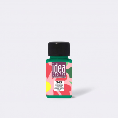 Акриловая краска по ткани "Idea Stoffa" зеленый темный покрывной 60 ml