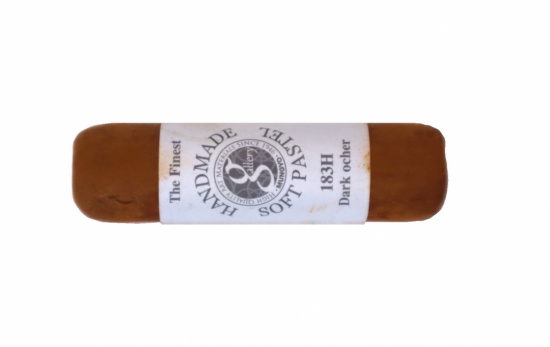 Пастель сухая мягкая круглая ручной работы №183, темная охра