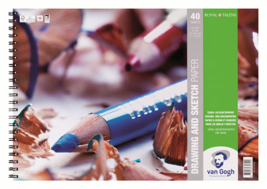 Альбом для графики "Van Gogh" 160г/м2 A3 40л на спирали sela