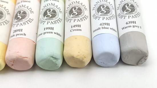 Пастель сухая мягкая круглая ручной работы №289, бледно-персиковый