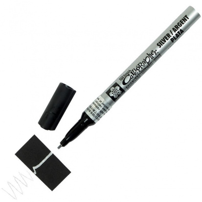 Маркер Pen-Touch Calligrapher Серебряный, средний стержень 1,8мм