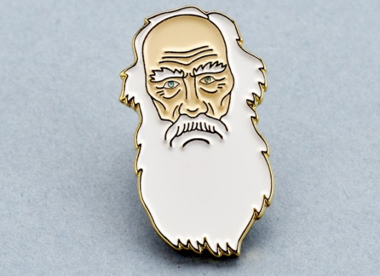 Значок эмалированный, Лев Толстой sela25