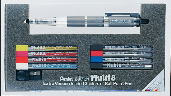 Набор Pentel Super Multi 8 многофункциональный карандаш и грифели.