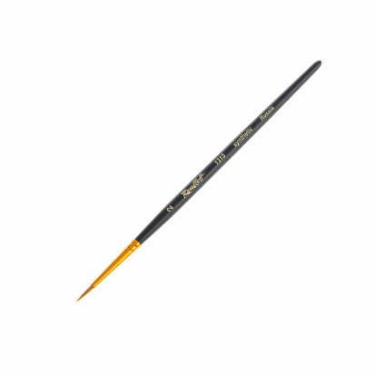 Кисть синтетика круглая короткая ручка "1315" №2 для масла, акрила, гуаши, темперы