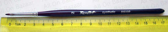 Кисть имит.колонка овальная короткая ручка "dS33R" №2 для дизайна ногтей