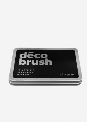 Набор маркеров-кистей "Deco Brush Metallic", 10цв, в металле 
